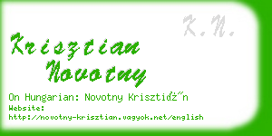 krisztian novotny business card